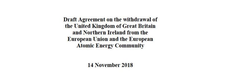 The beginning of the Draft Withdrawal Agreement, November 2018