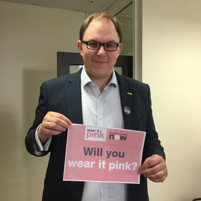 Gareth supporting will you wear it pink.